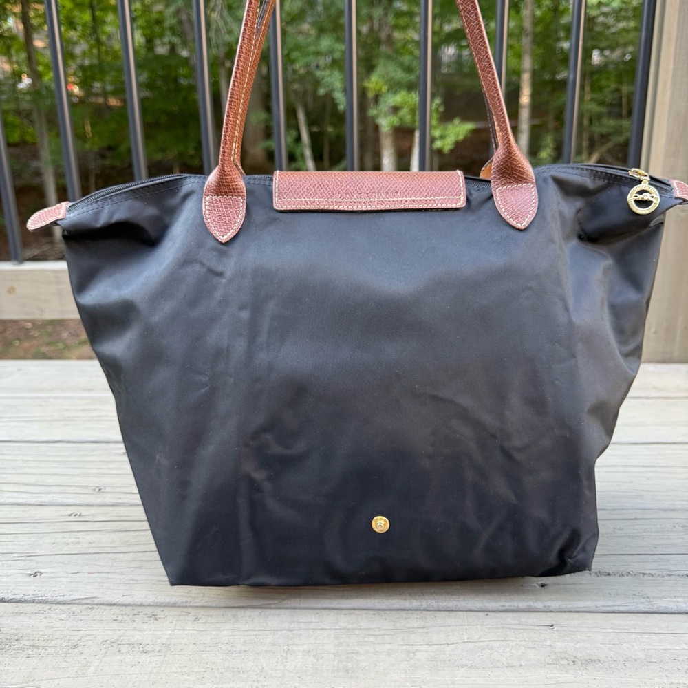Longchamp Le Pliage Original L Tote Bag in black recycled canvas - Picture 5 of 16